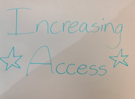 sign that says 'Increasing Access'