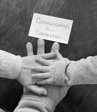 3 generations of hands showing connection